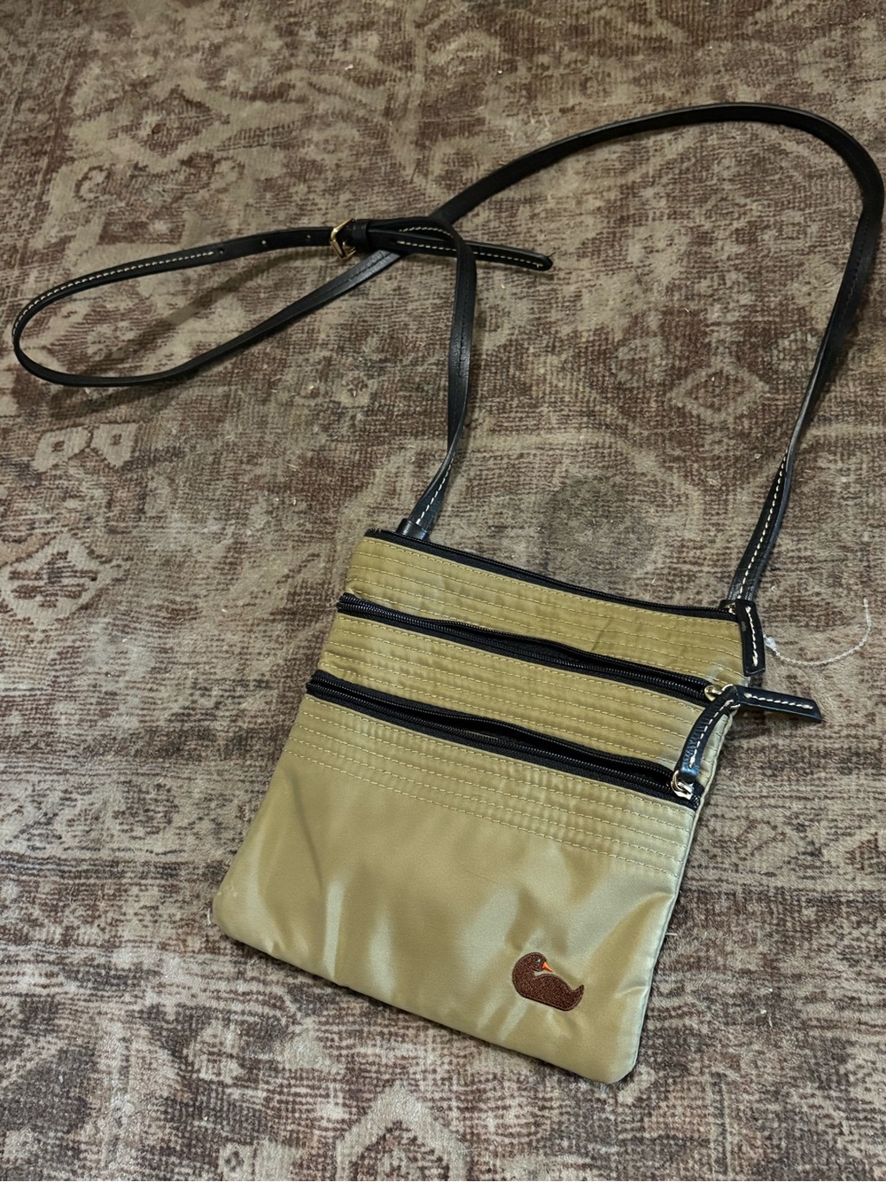 Dooney & Bourke Olive Green Crossbody with Black Strap